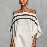 Magdolna – minimalista len maxi ruha