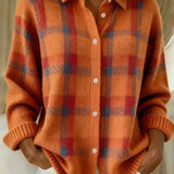 Megan | Kockás kardigán gombokkal