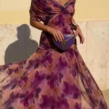Louise | Elegáns Maxi Ünnepi Ruha V-alakú Kivágással