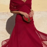 Louise | Elegáns Maxi Ünnepi Ruha V-alakú Kivágással