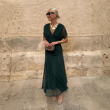 Louise | Elegáns Maxi Ünnepi Ruha V-alakú Kivágással