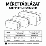 Steppelt neszesszer – mérettáblázat