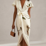 Aura | Vestido Satén Botánico