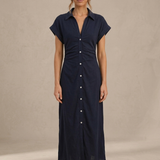 Denim | Vestido midi con botones