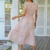 Zoe™ – Kényelmes virágmintás átlapolós nyári ruha övvel