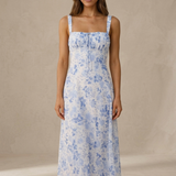 Floral | Vestido Azul