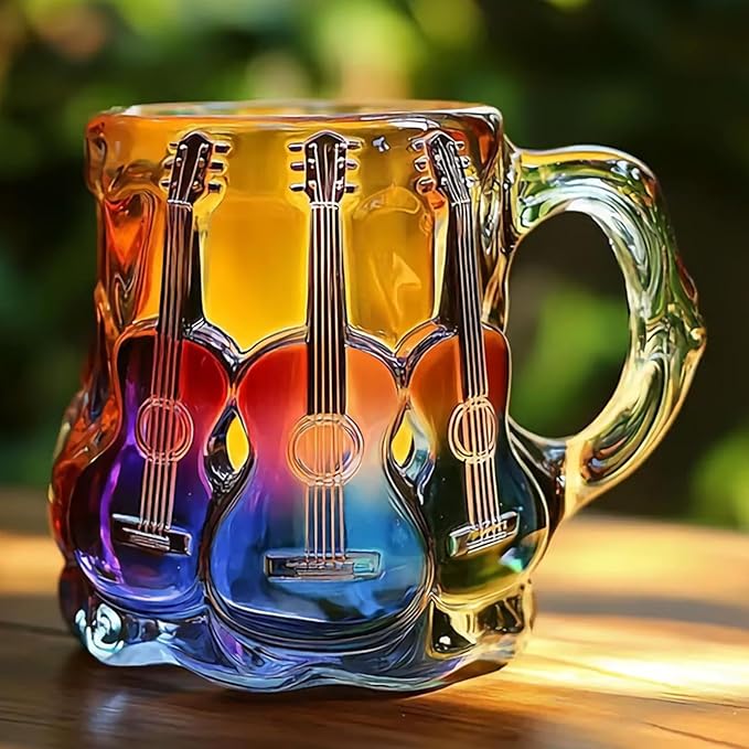Kézzel készített 3D gitáros bögre