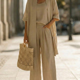 Isabella | Effortless Linen-Cotton Three-Piece Set