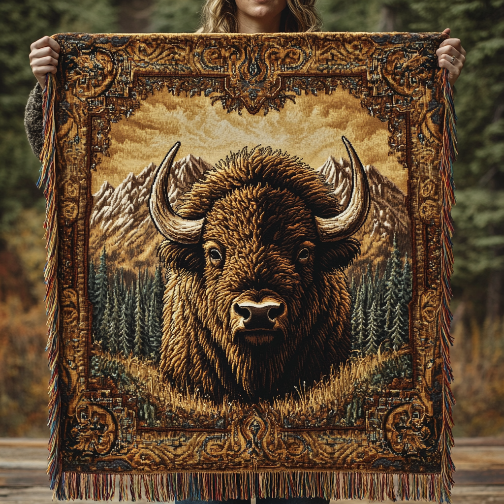 Szőtt takaró – Bison báj