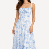 Floral | Vestido Azul