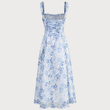 Floral | Vestido Azul